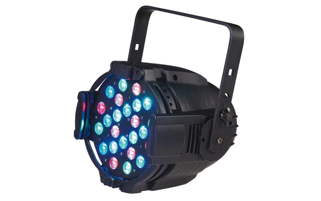PAR64 DMX de LEDs con Zoom, 24 LEDs 3 en 1 de 3W 