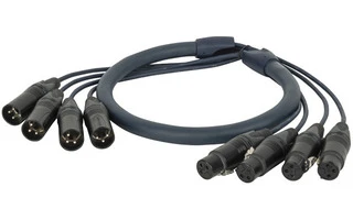 DAP Neutrik DMX Snake de 4 vías y 3 pines XLR , Cable Snake 4 Universos - 20 metros