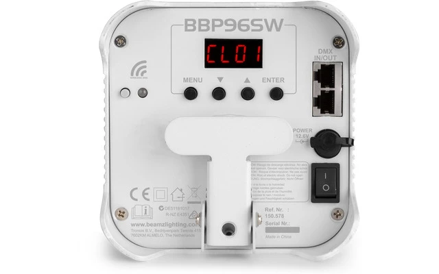 Beamz BBP96SW Foco PAR con bateria 6x 12W WDMX 