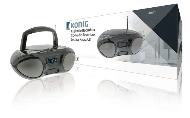 Reproductor portátil de CD y radio FM/AM - König HAV-BB100BL