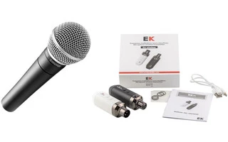 Shure SM58 con transmisor de audio inalambrico 5.8 Ghz