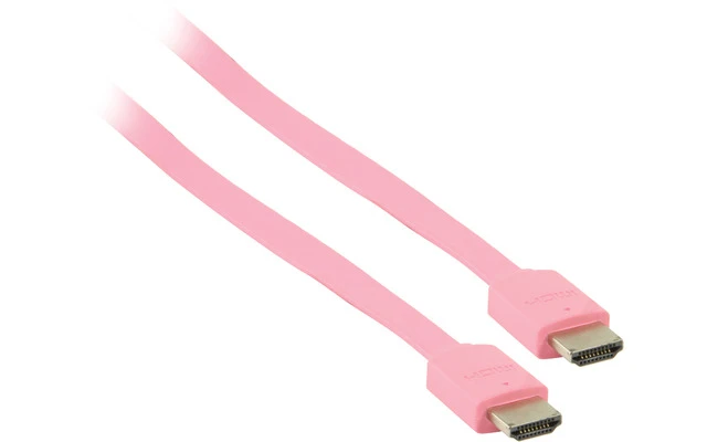 Cable plano HDMI de alta velocidad con Ethernet 2.00 m - Rosa