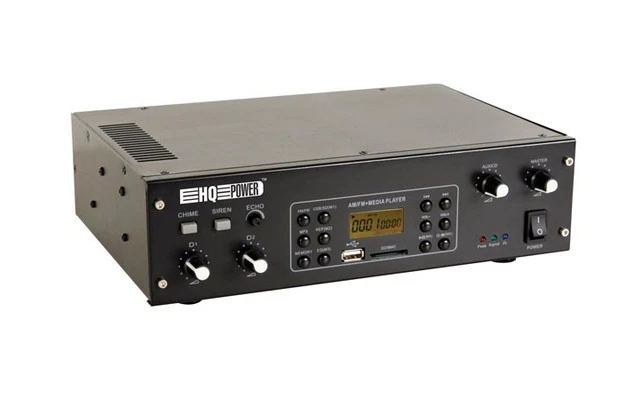 AMPLIFICADOR PA -15Wrms - FM/AM/MP3 + EFECTOS - CON 4 ENTRADA