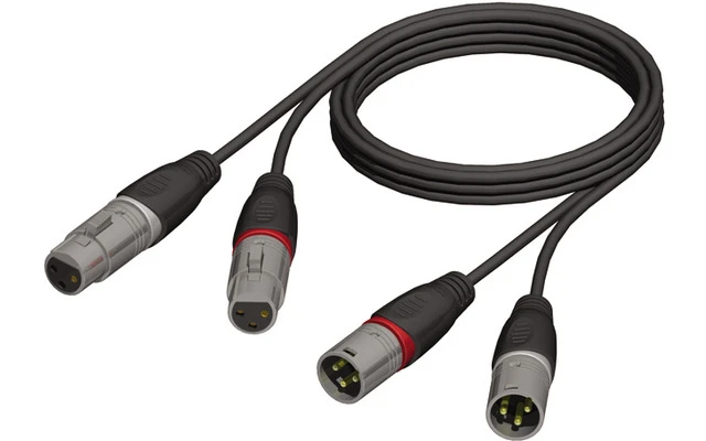 Adam Hall Cables REF 710 150 - 2 XLR hembra a 2 XLR macho 1,5 m