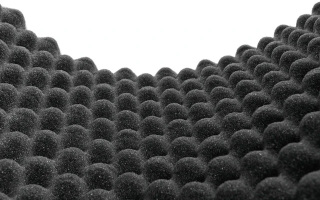 Foam aislante acústico con forma de huevo