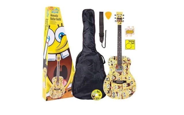 GUITARRA ACUSTICA BOB ESPONJA con accesorios