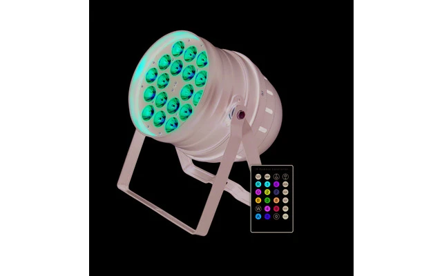 Foco PAR 64 LED Aluminio negro 18x15W RGBWA 5 en 1