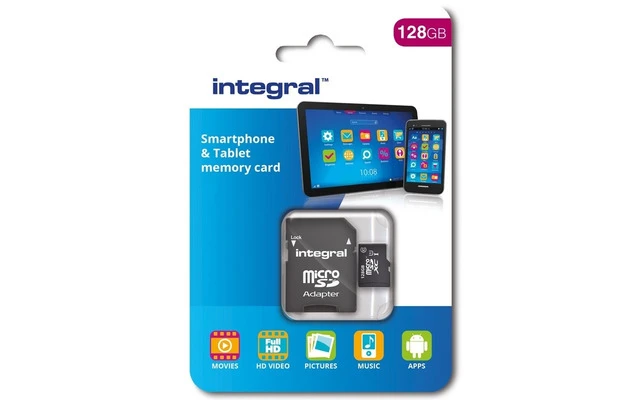 Tar. memoria microSDXC 128GB (clase 10) Integral Memory