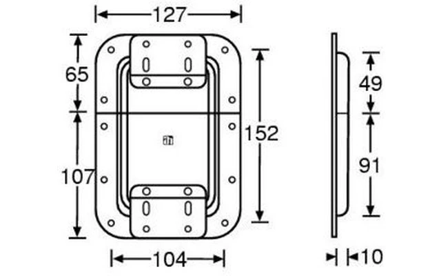 Adam Hall Hardware 27082 - Tapa larga sin manivela