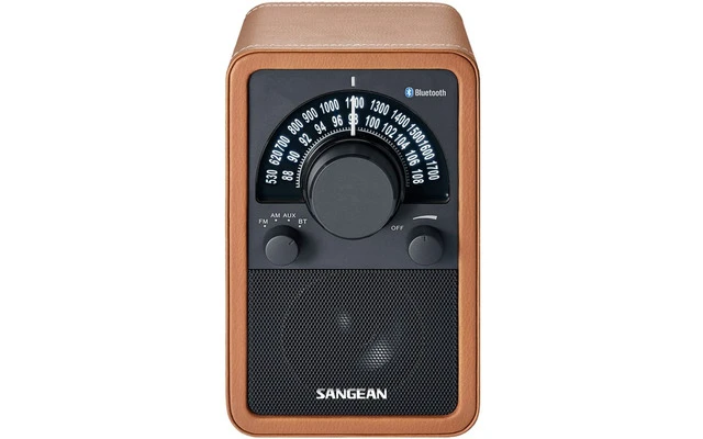 Sangean WR15BT Cuero Marrón