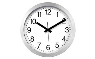 Reloj de pared DCF - Aluminio - Ø 30 cm