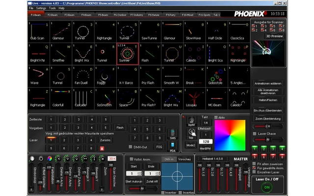 Software ILDA Phoenix Live 4 MK2