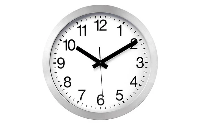 Reloj de pared DCF - Aluminio - Ø 30 cm