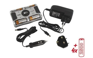 Cargador Ni-Mh muy rápido para baterías AA, AAA, Ni-MH - 4 baterías
