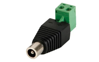 CONECTOR DC 5.5 x 2.1mm HEMBRA A CONEXIÓN POR TORNILLO (5 uds.)