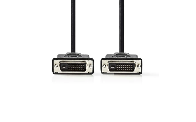Cable DVI - DVI-D Macho de 24+1 Pines - DVI-D Macho de 24+1 Pines - 10 m - Negro - Nedis CCGP320