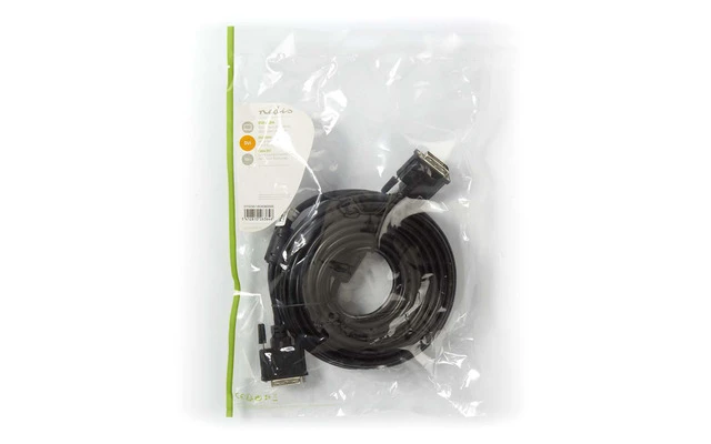 Cable DVI - DVI-D Macho de 24+1 Pines - DVI-D Macho de 24+1 Pines - 10 m - Negro - Nedis CCGP320