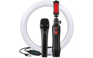 IK Multimedia iRig MIC HD2 , iKlip Grip Pro y aro de luz LED 10"