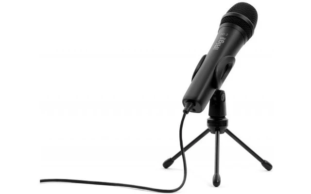 IK Multimedia iRig MIC HD2 , iKlip Grip Pro y aro de luz LED 10