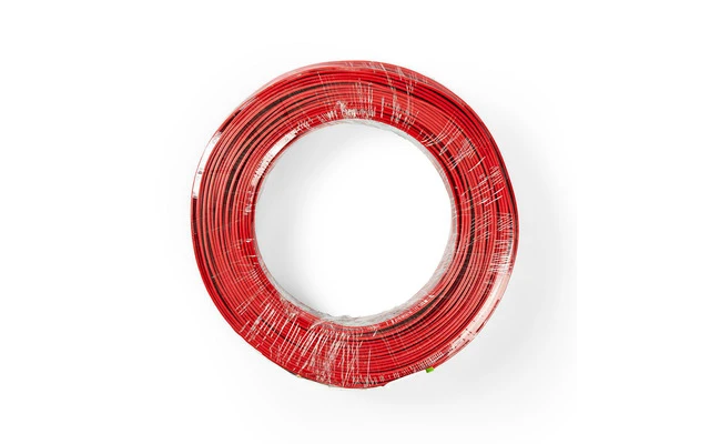 Cable de Altavoz - 2x 0,75 mm2 - 100 m - Brida - Negro/Rojo - Nedis CAGW0750BK1000