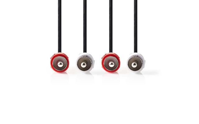 Cable de Audio Estéreo - 2x RCA Macho - 2x RCA Macho - 1,5 m - Negro