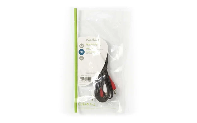 Cable de Audio Estéreo - 2x RCA Macho - 2x RCA Macho - 1,5 m - Negro
