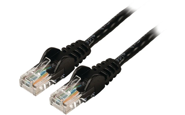Cable de Red UTP CAT5e, RJ45 macho – RJ45 macho, 1,00 m, negro
