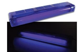 Luz Negra + Soporte de Plástico, Azul Transparente, 15W