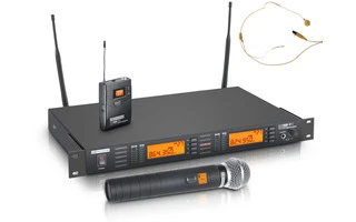 LD Systems WS 1000 G2 HBHH2 - Sistema inalámbrico con Micrófono de Mano dinámico, Petaca y Auric