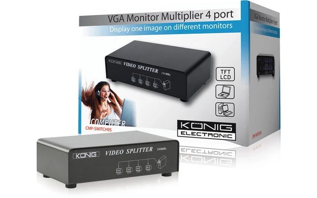 Multiplicador VGA de 4 puertos KÖNIG