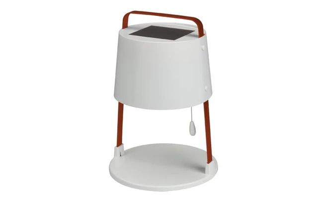 LÁMPARA SOLAR DE SOBREMESA - SOPORTE ROJO