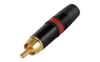 REAN NYS373-2 Conector Phono RCA - Contactos dorados - anillo rojo