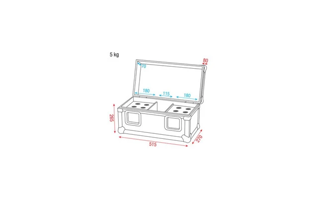 DAP Flightcase para 12 Micrófonos