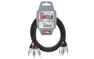 1 x CONECTOR RCA VÍDEO MACHO + 2 x CONECTOR RCA AUDIO MACHO A 1 x CONECTOR RCA VÍDEO MACHO + 2 x