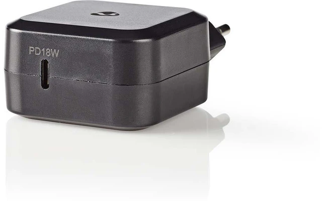 Cargador de Pared - 3,0 A - USB-C - Power Delivery 18 W - Negro