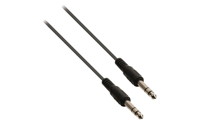 Imagenes de Cable de audio jack estéreo de 6.35 mm macho - 6.35 mm macho de 2.00 m en color negro
