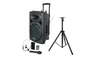 Ibiza Sound Port 15 VHF Bluetooth con batería y Tripode Altavoz