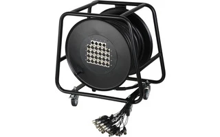 Adam Hall Cables K 28 C 30 D - Manguera de Cable en Enrollador con Cajetín de Escenario 24/4 30 