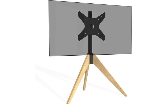 Cavus TV Floor Stand Triangle OAK 120cm VESA 400 x 400