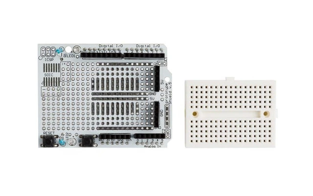 PROTOSHIELD PROTOTYPING BOARD CON MINI PLACA DE PRUEBAS PARA ARDUINO® UNO