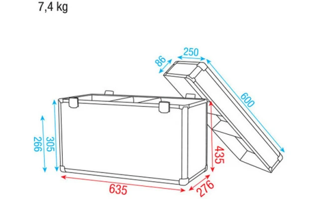 Flightcase para 2 x Phantom 25/50