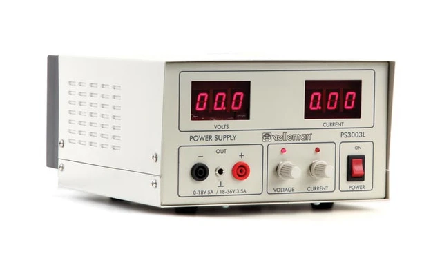 Fuente de alimentación para laboratorio 0-18V / 5A & 18-36V / 3.5A doble display LED