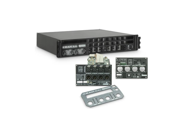 Ram Audio S 4004 DSP GPIO Amplificador de PA 4 x 980 W 2 Ohmios con Módulo DSP y GPIO