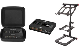 Reloop FLUX + Doble soporte para portatil y controladora DJ , ajustable