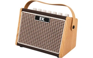 EK Audio AG15A+ - Amplificador de guitarra acústica 15W com bateria