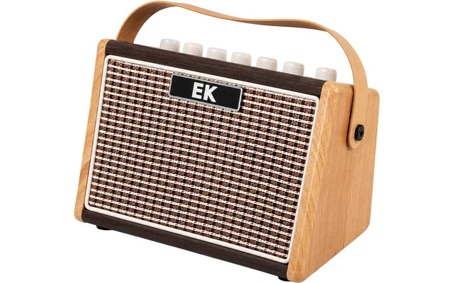 EK Audio AG15A+ - Amplificador de guitarra acústica 15W com bateria