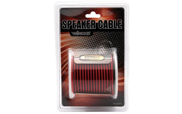 Cable altavoz - Rojo/Negro - 2 x 0.75mm² -  25 metros