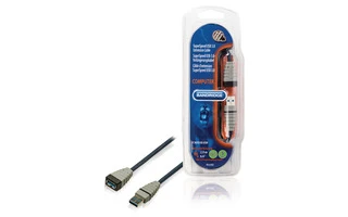 Cable de Extensión USB 3.0 A macho - A hembra Redondo Azul - 2 metros