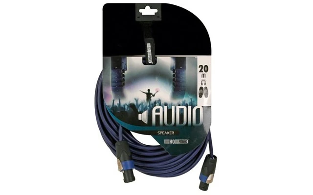 Imagenes de Cable altavoz, conector altavoz macho a macho, Azul 20m