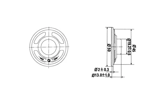 Mini altavoz - 0.5W / 8 OHM - Ø 50mm